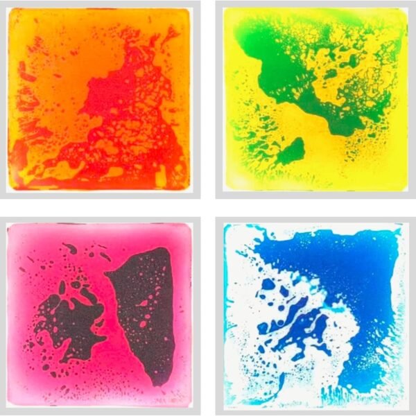 Liquid Sensory Floor Decorative Tiles 11.8'' x 11.8'' Set of 4 Tiles
